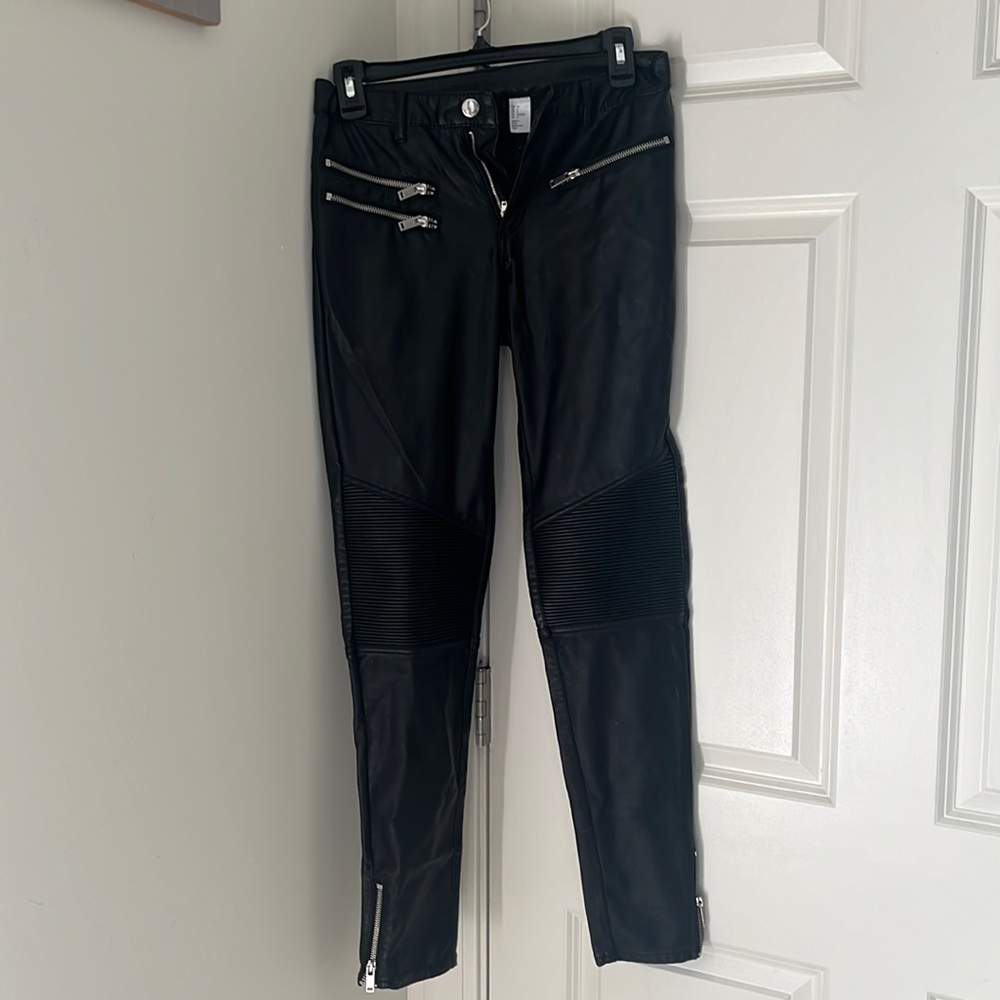 Size 6 faux leather pants